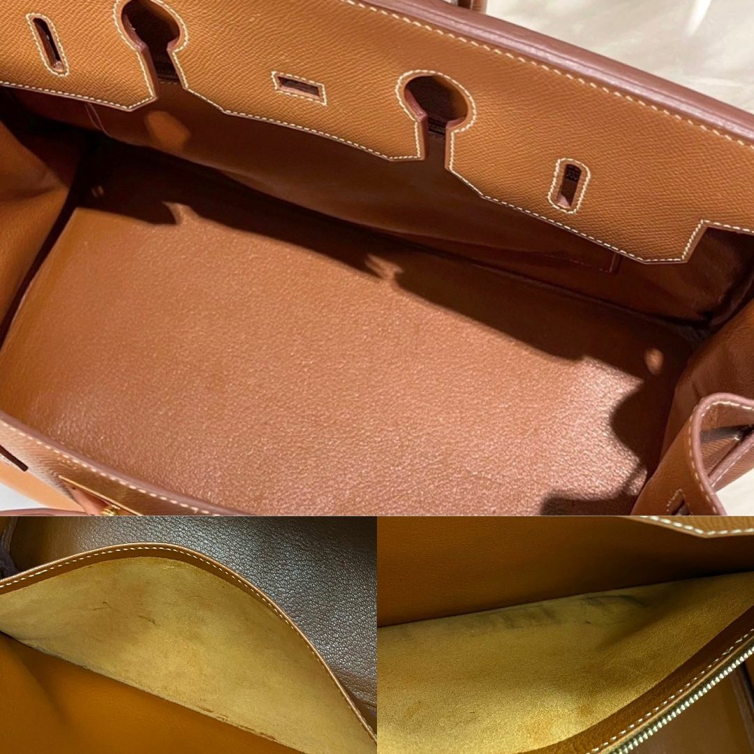 美品☆ エルメス バーキン35 クシュベル ゴールド ハンドバッグ □C刻印