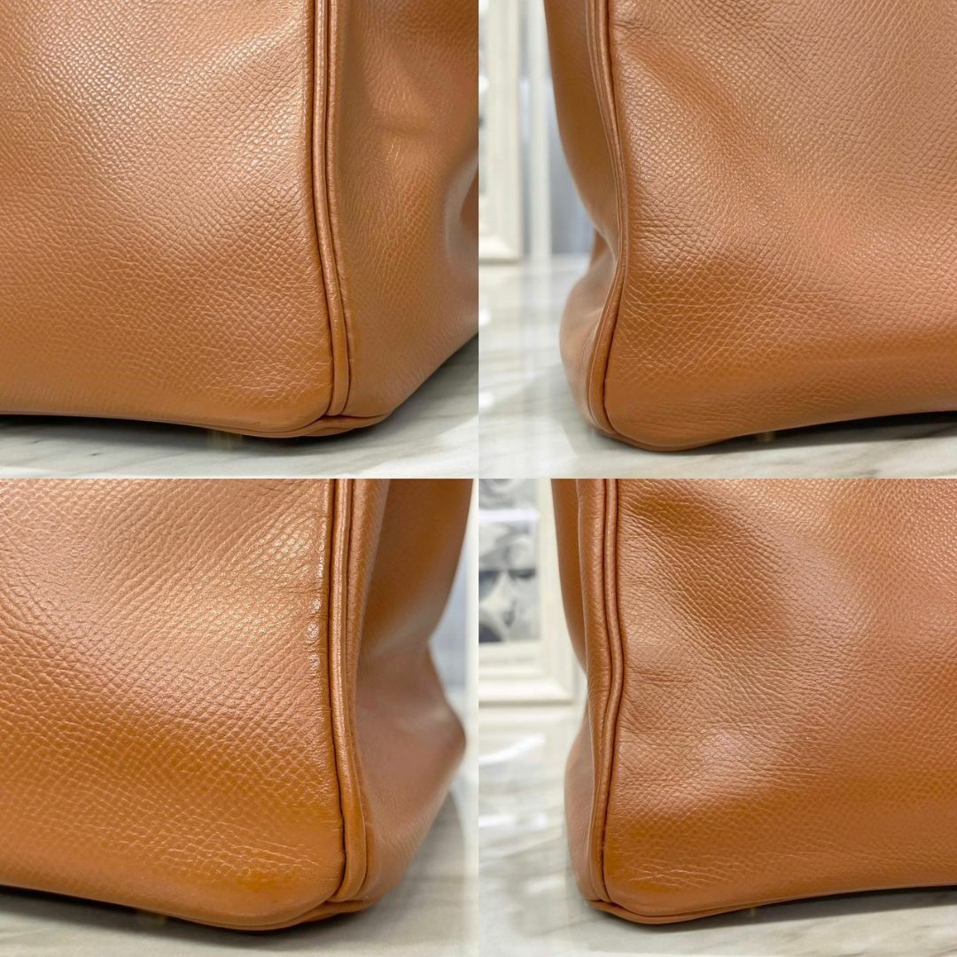 美品☆ エルメス バーキン35 クシュベル ゴールド ハンドバッグ □C刻印