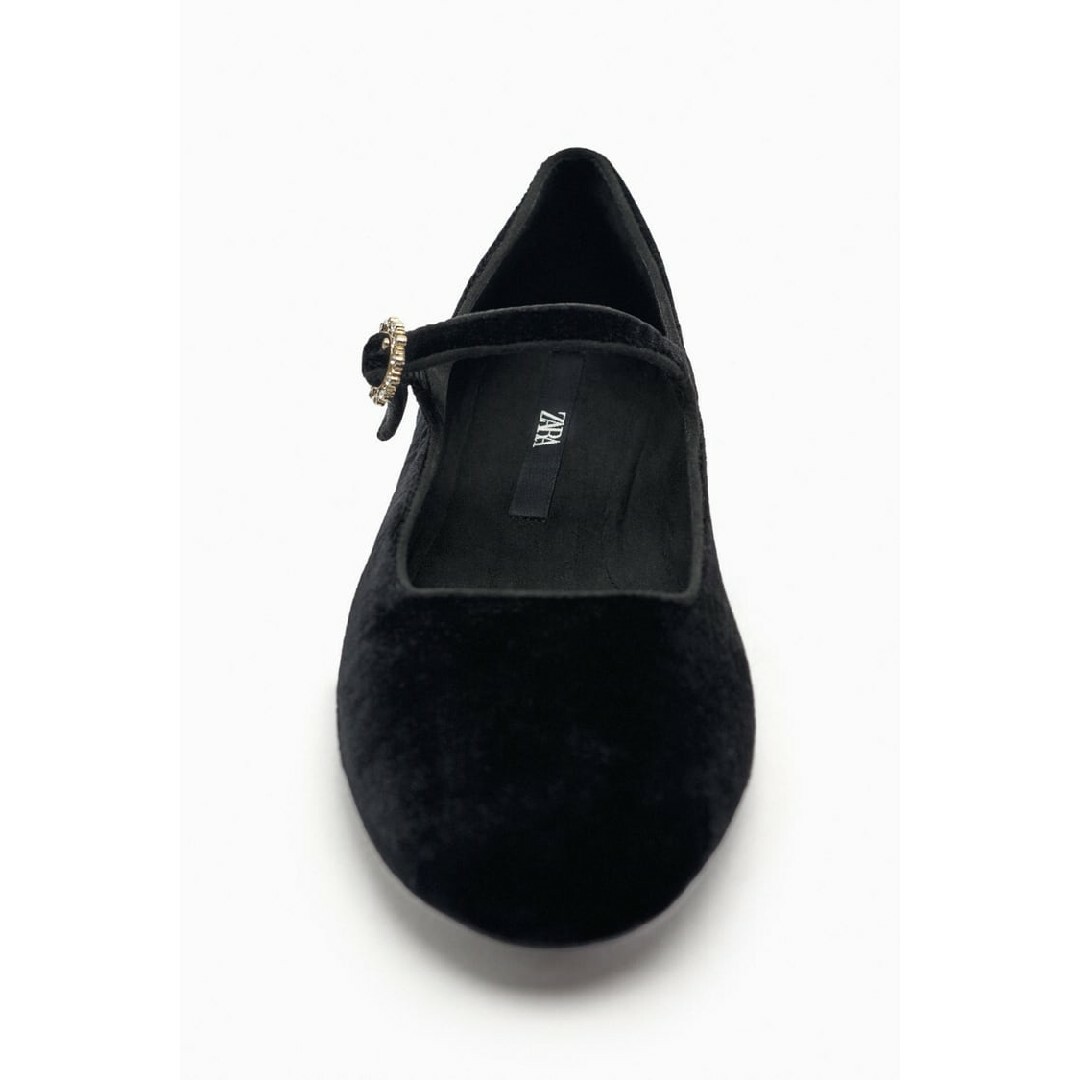 三田 【ZARA】ザラ 36 バレエ フラットスニーカー ダブルストラップ 黒 三田 【ZARA】ザラ 36 バレエ フラットスニーカー ダブルストラップ 黒