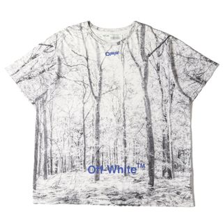 オフホワイト(OFF-WHITE)のOFF-WHITE オフホワイト Tシャツ サイズ:L リアルツリー柄 オーバーサイズ クルーネック Tシャツ 18AW ホワイト 白 トップス カットソー 半袖 ビッグサイズ 【メンズ】【中古】(Tシャツ/カットソー(半袖/袖なし))