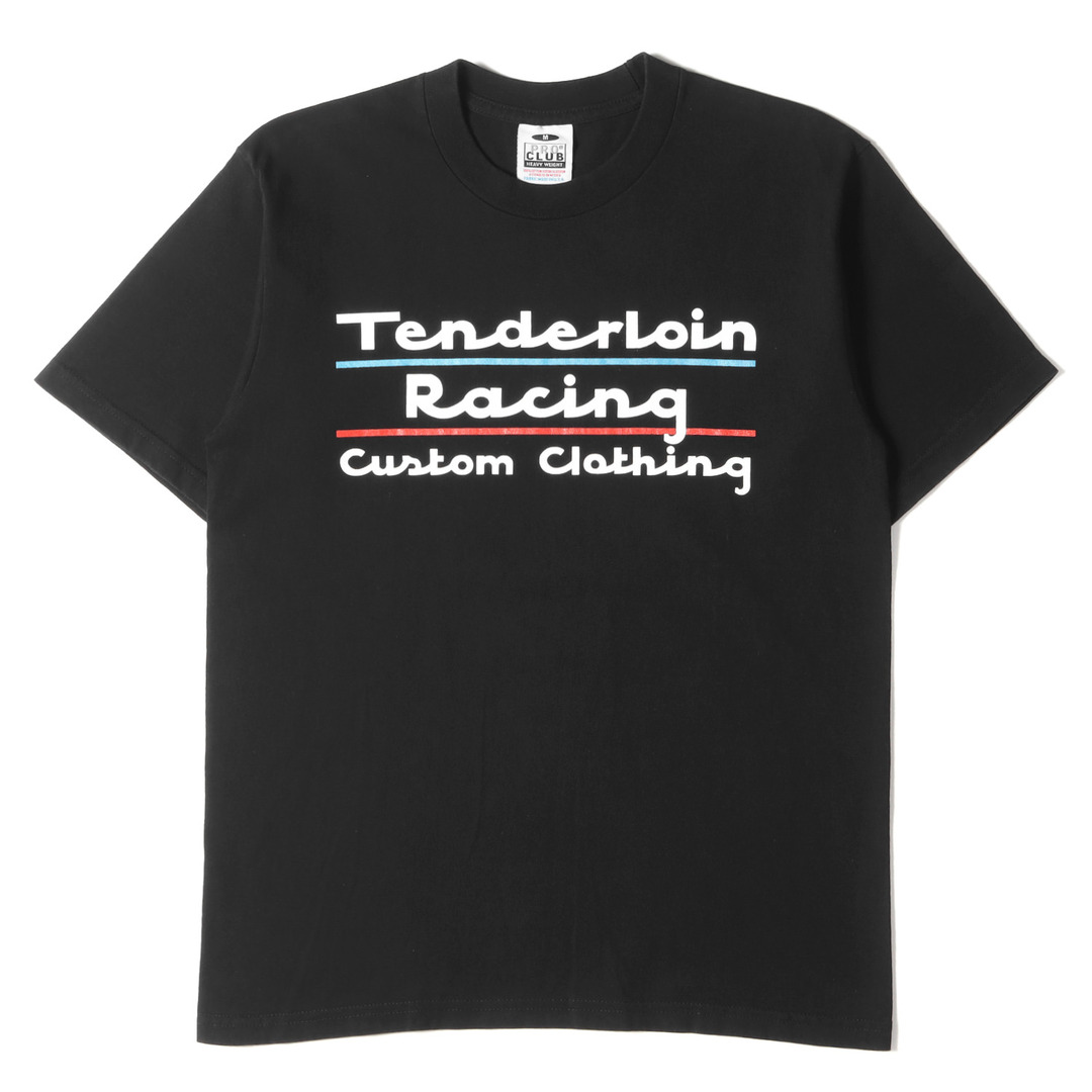 TENDERLOIN テンダーロイン Tシャツ サイズ:M Racingロゴ ヘビー クルーネック Tシャツ TEE TR 17SS ブラック 黒 PRO CLUB プロクラブ トップス カットソー 半袖 【メンズ】【美品】