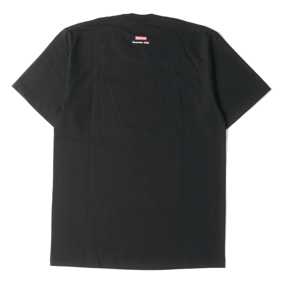 Supreme シュプリーム Tシャツ サイズ:S 22AW クリスマスモデル シガレット フォト クルーネック Tシャツ Cigarette Tee  ブラック 黒 トップス カットソー 半袖 【メンズ】【中古】【美品】