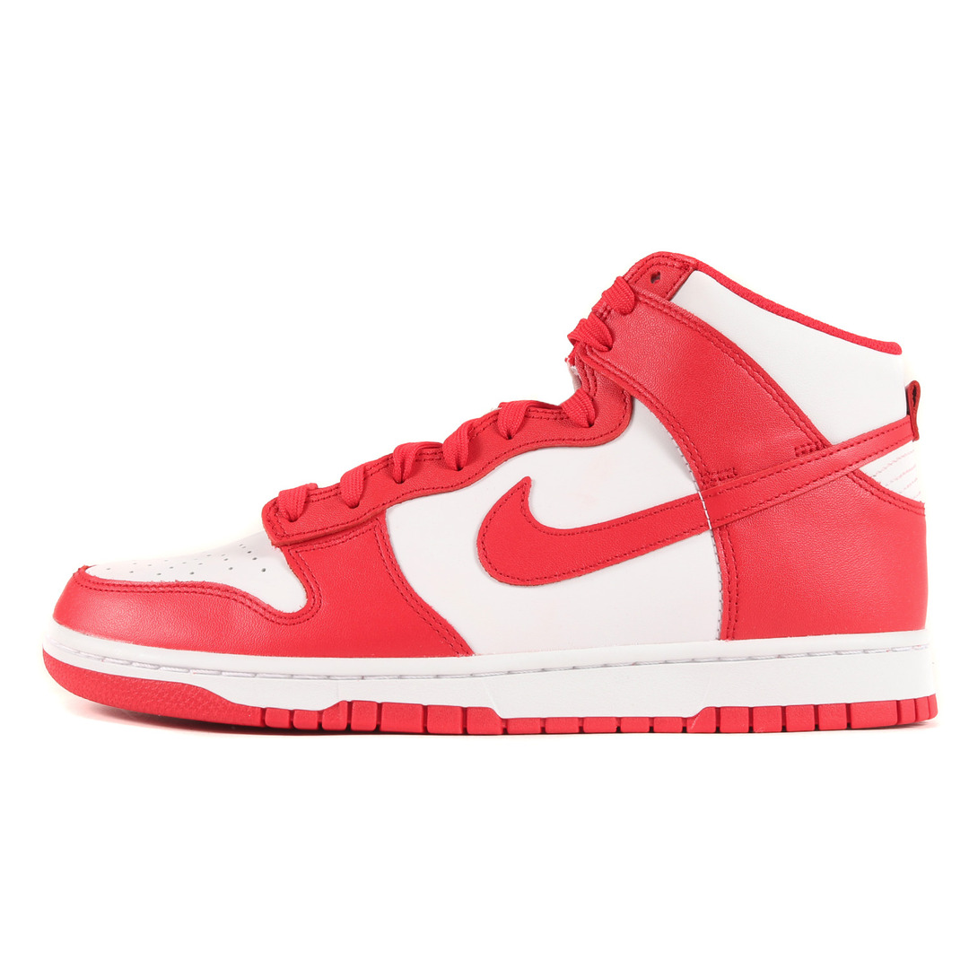 NIKE ナイキ サイズ:28.5cm DUNK HIGH RETRO CHAMPIONSHIP WHITE AND RED / セントジョーンズ大学カラー (DD1399-106) 2022年 ダンク ハイ レトロ チャンピオンシップ ホワイト ユニバーシティーレッド US10.5 ハイカット スニーカー 靴 【メンズ】