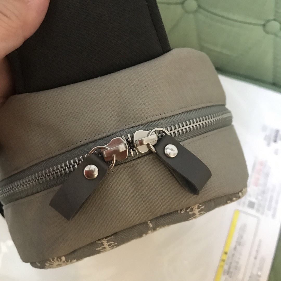 ミナペルホネン ハンドメイド BOXタイプボディバッグ スキップ ブラウン