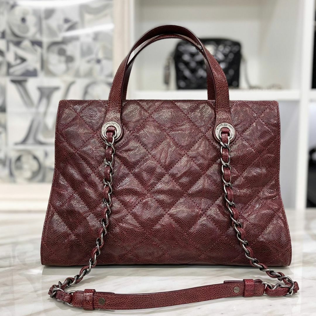 CHANEL(シャネル)の美品☆　シャネル　キャビアスキン　2way　ハンドバッグ　マトラッセ　18番台 レディースのバッグ(ハンドバッグ)の商品写真