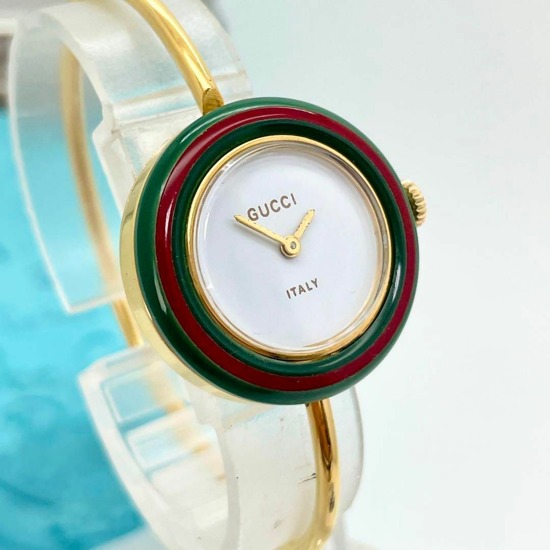 292 GUCCI グッチ時計 チェンジベゼル シェリーライン ゴールド 希少-