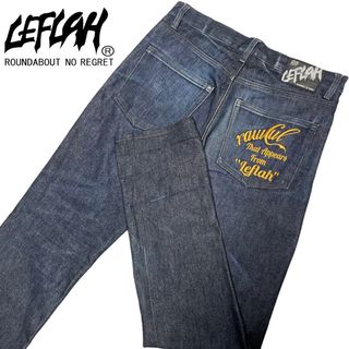 【新品未使用タグ付き】LEFLAHタイガー柄デニムノーカラーシャツ半袖