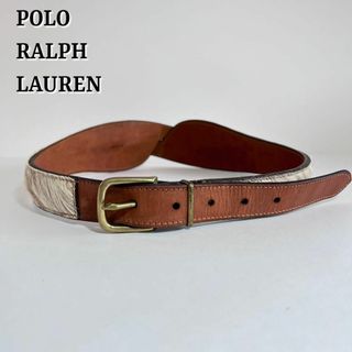 ラルフローレン(Ralph Lauren)のラルフローレンコレクション  本革 レザー ハラコ ウエストベルト M(ベルト)