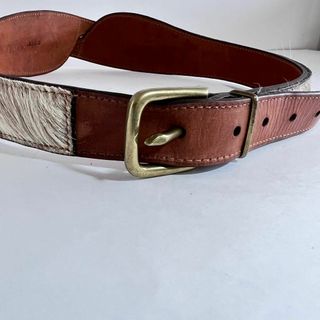 ラルフローレンコレクション 本革 レザー ハラコ ウエストベルト M
