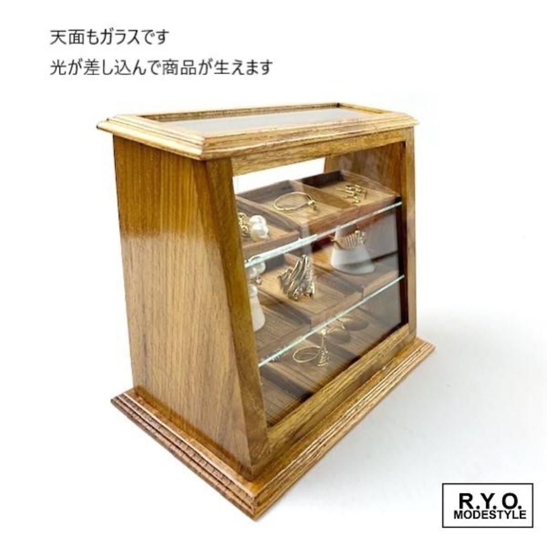 大人気 ミニチュアガラスショーケース コレクションケース 木製の通販