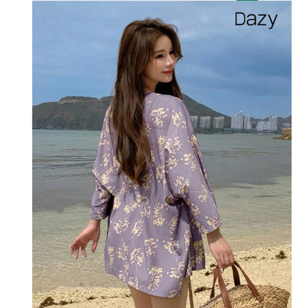 DazyClair(デイジークレア)のレディース　トップス　夏用シャツ　パープル レディースのトップス(シャツ/ブラウス(長袖/七分))の商品写真