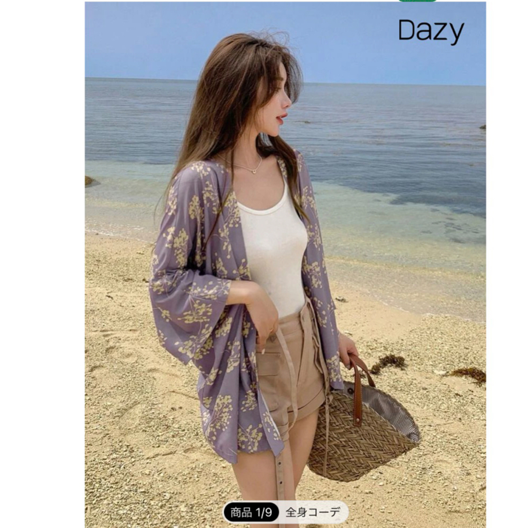 DazyClair(デイジークレア)のレディース　トップス　夏用シャツ　パープル レディースのトップス(シャツ/ブラウス(長袖/七分))の商品写真