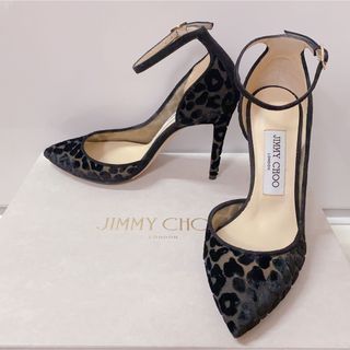 ジミーチュウ(JIMMY CHOO)のJIMMY CHOO ジミーチュウ　スエード　スウェード　黒　ストラップパンプス(ハイヒール/パンプス)