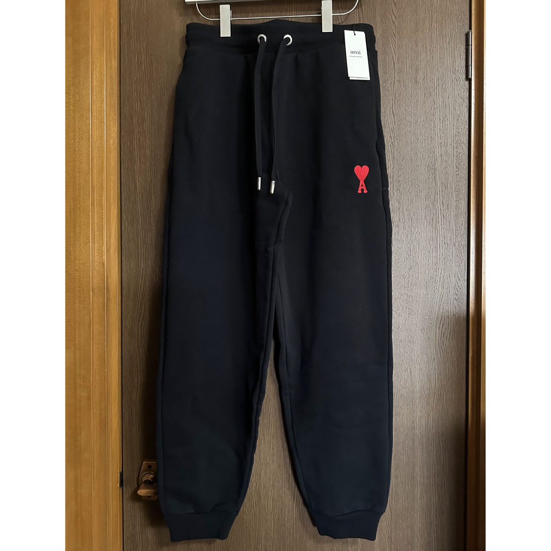 M新品 AMI Paris アミ グラフィック ロゴ スウェットパンツ ブラック