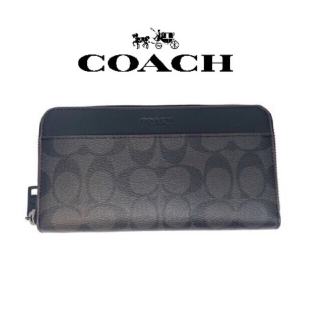 【未使用】coach コーチ 長財布 ブラック 人気 鑑定済 CO-021