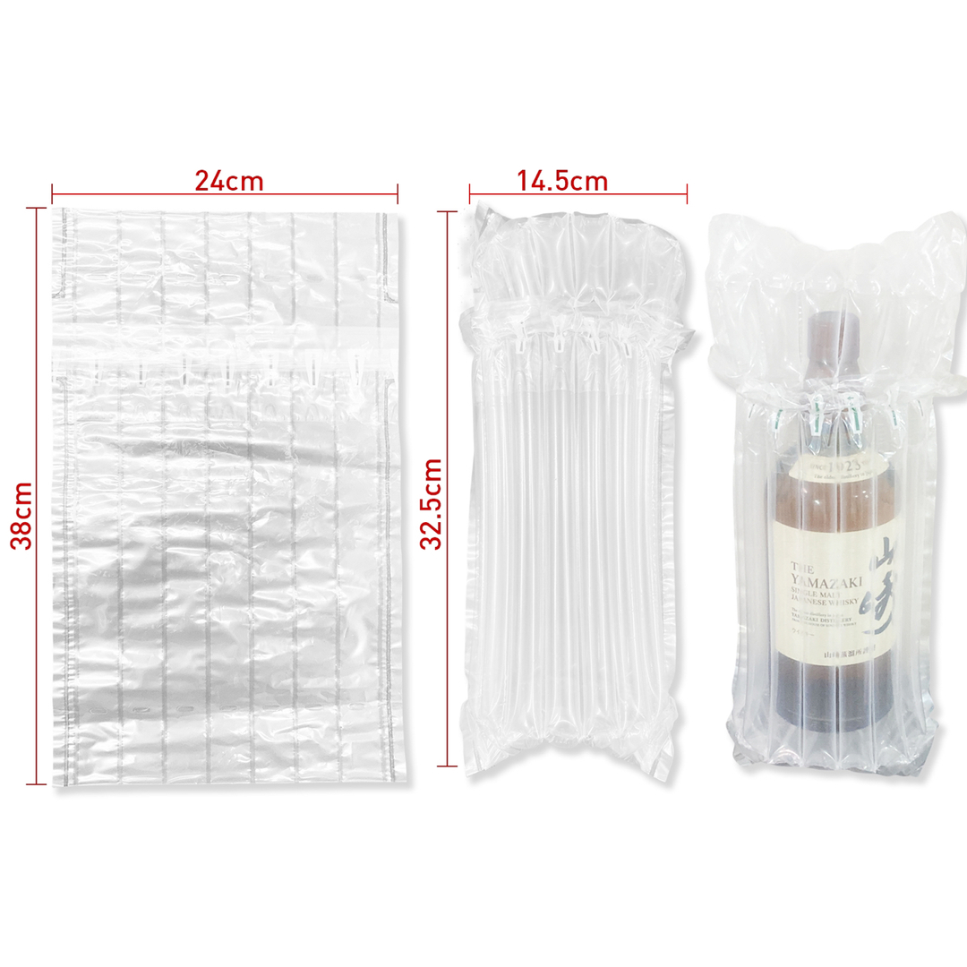 梱包資材 瓶用エアマッスル エアクッション 衝撃 梱包 エアパッキン 包装 エアー緩衝材 (100枚ポンプ付) - 1