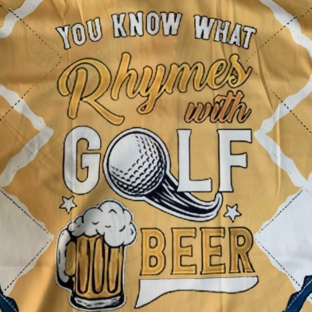 ビールとゴルフとスケルトン　メンズ　ゴルフウェア