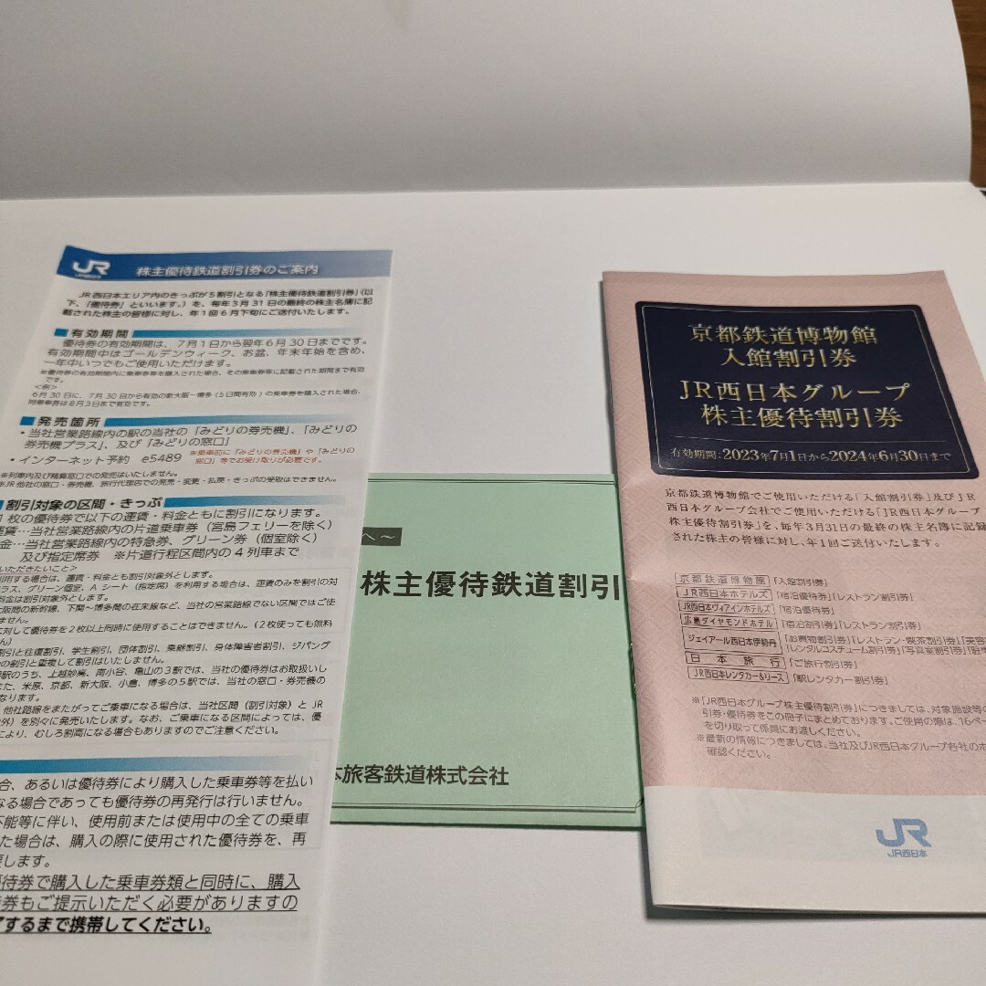 JR西日本 株主優待鉄道割引券 1枚