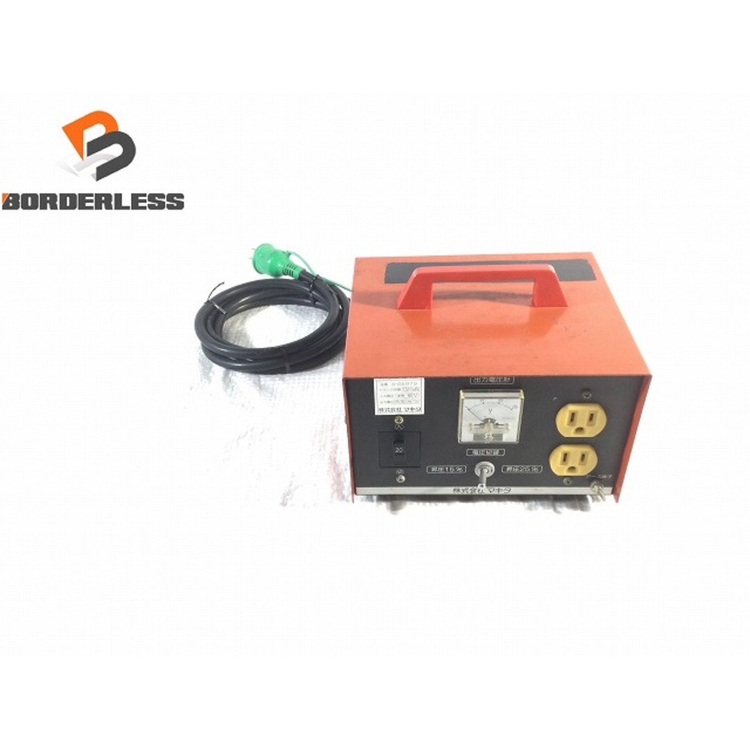 ☆中古品☆ makita マキタ 昇圧器 A-05979 屋内型 トランス容量 1.5KVA 単相85V 昇圧機 50/60Hz 電動工具 75086 | フリマアプリ ラクマ