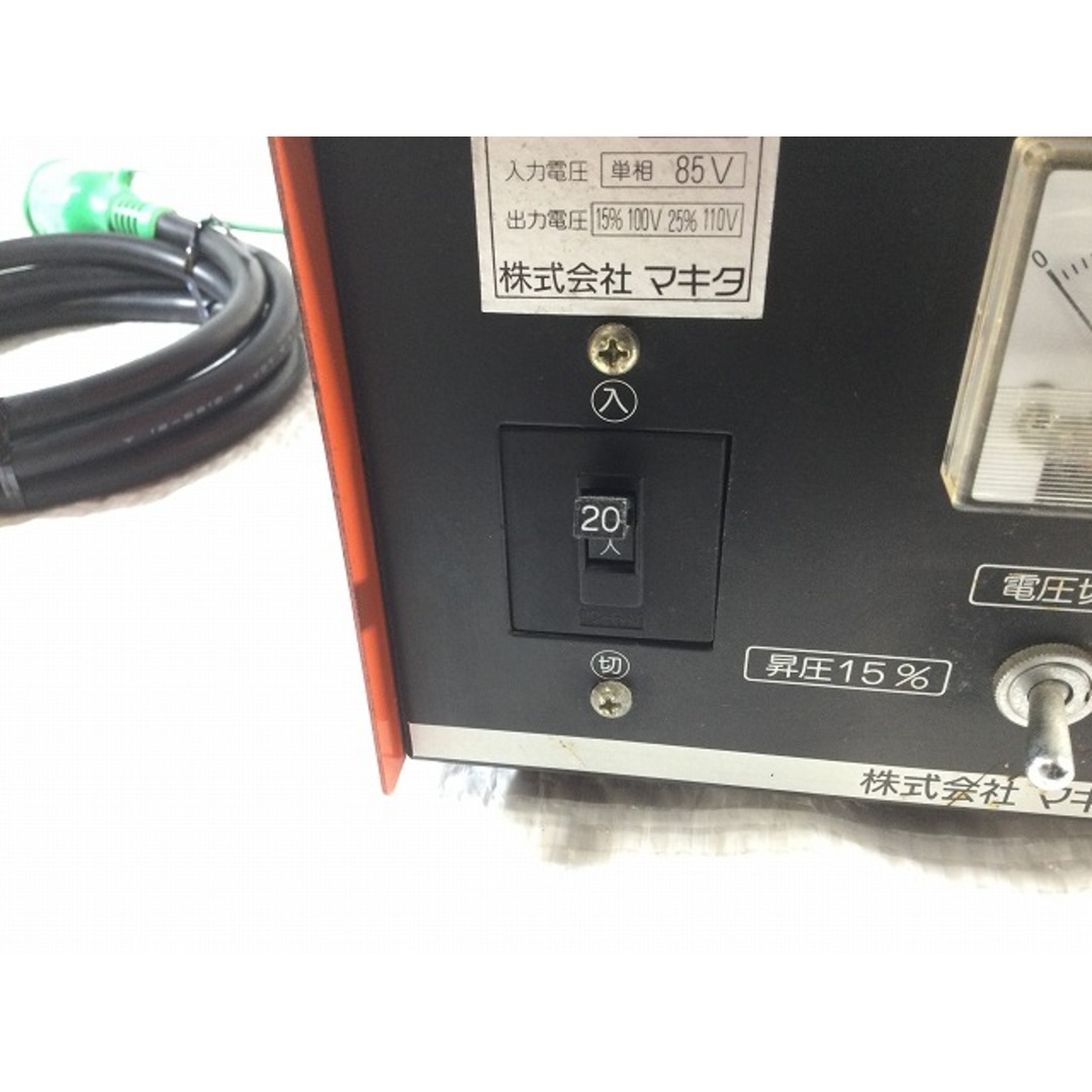 ☆中古品☆ makita マキタ 昇圧器 A-05979 屋内型 トランス容量 1.5KVA 単相85V 昇圧機 50/60Hz 電動工具 75086