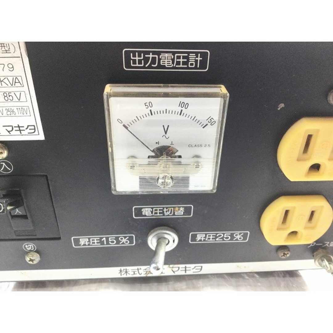 ☆中古品☆ makita マキタ 昇圧器 A-05979 屋内型 トランス容量 1.5KVA 単相85V 昇圧機 50/60Hz 電動工具 75086