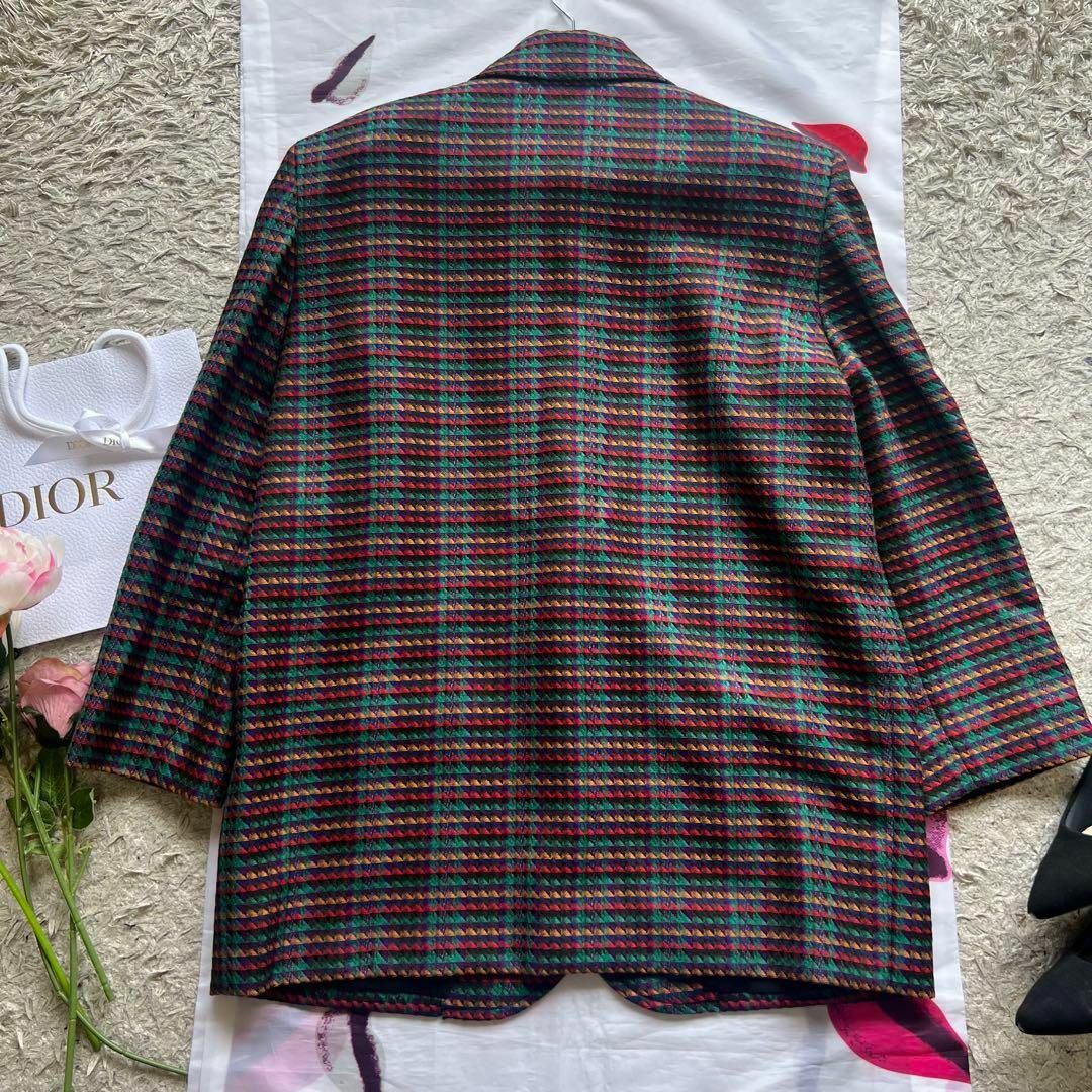 美品】Christian Dior 総柄ジャケット ミドル丈 M ビンテージ-