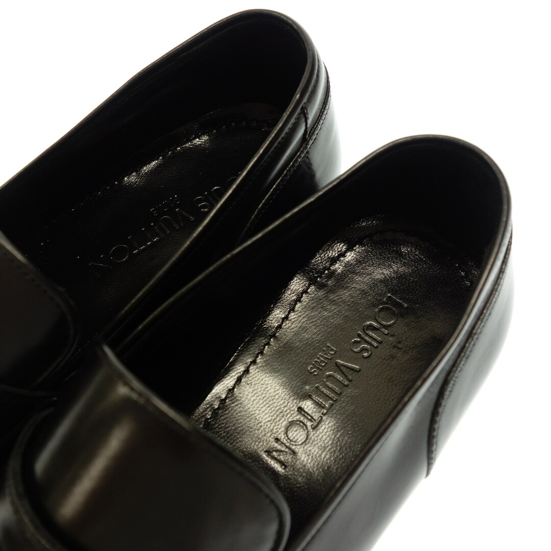 LOUIS VUITTON(ルイヴィトン)のルイヴィトン レザーシューズ ローファー メンズ 5M 黒【AFC32】 メンズの靴/シューズ(ドレス/ビジネス)の商品写真