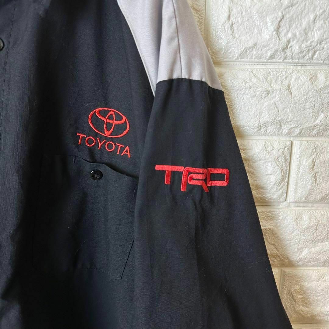 単品購入可 O66【RED LAP】企業ロゴ半袖ボタンシャツ【メンズXL