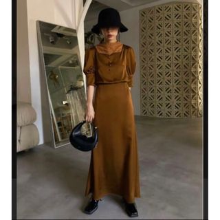 日本製 【新品・未使用】AMERI アメリ ボタンロングワンピース 前後