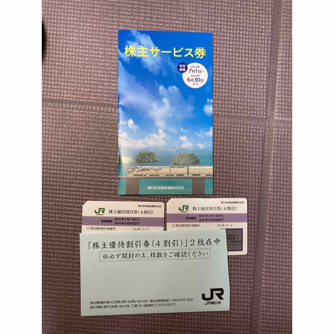 JR東日本 株主優待2枚 - 鉄道乗車券