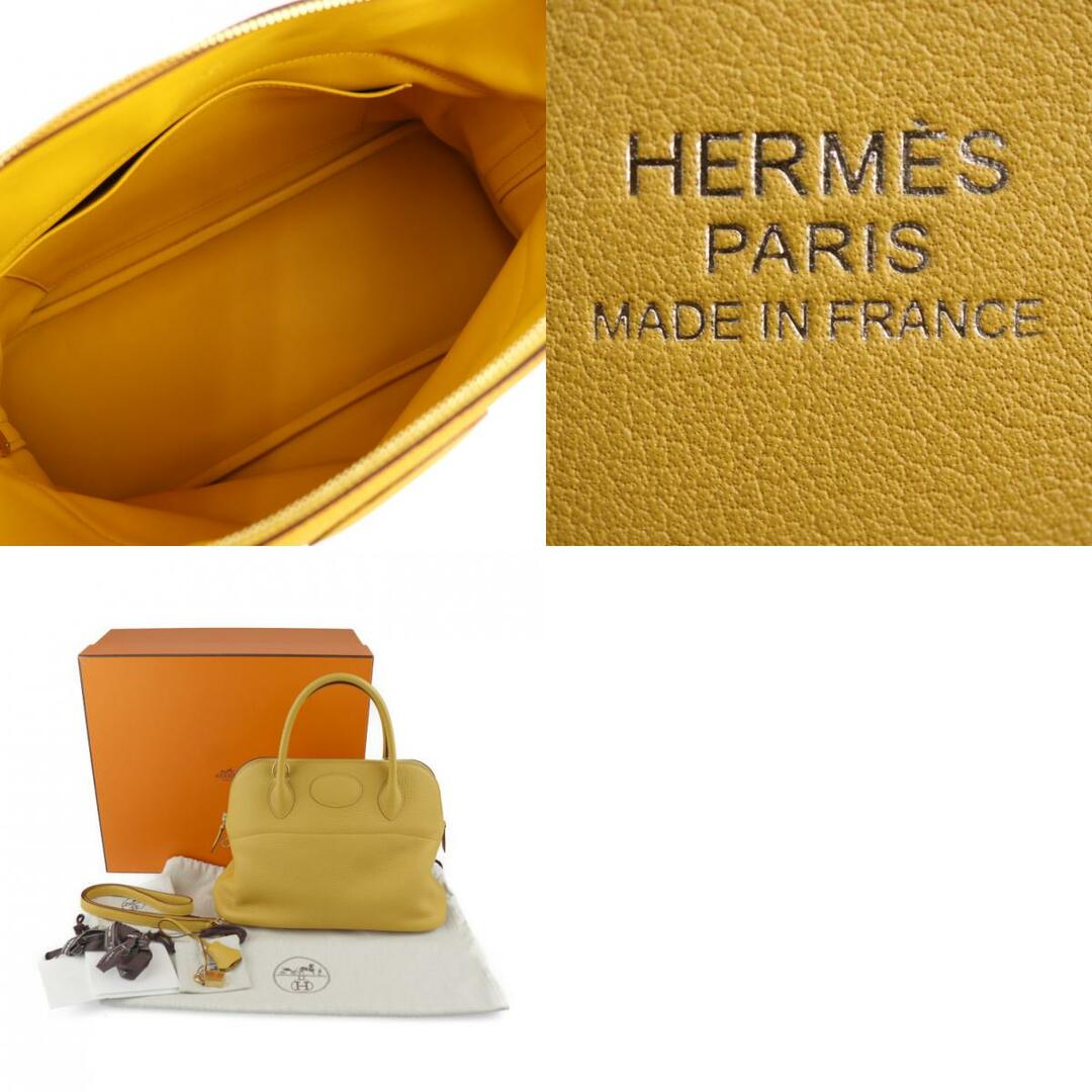 HERMES エルメス  ボリード31 ハンドバッグ  トリヨンクレマンス   ジョーヌアンブル ゴールド金具  2WAY ショルダーバッグ D刻印 【本物保証】