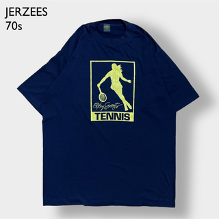ジャージーズ(JERZEES)の【JERZEES】70s USA製 初期タグ Tシャツ バックプリント XL(Tシャツ/カットソー(半袖/袖なし))