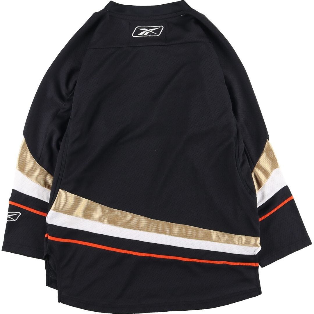Reebok(リーボック)の古着 リーボック Reebok NHL ANAHEIM DUCKS アナハイムダック Vネック ゲームシャツ ホッケーシャツ レディースXL /eaa354846 レディースのトップス(Tシャツ(半袖/袖なし))の商品写真
