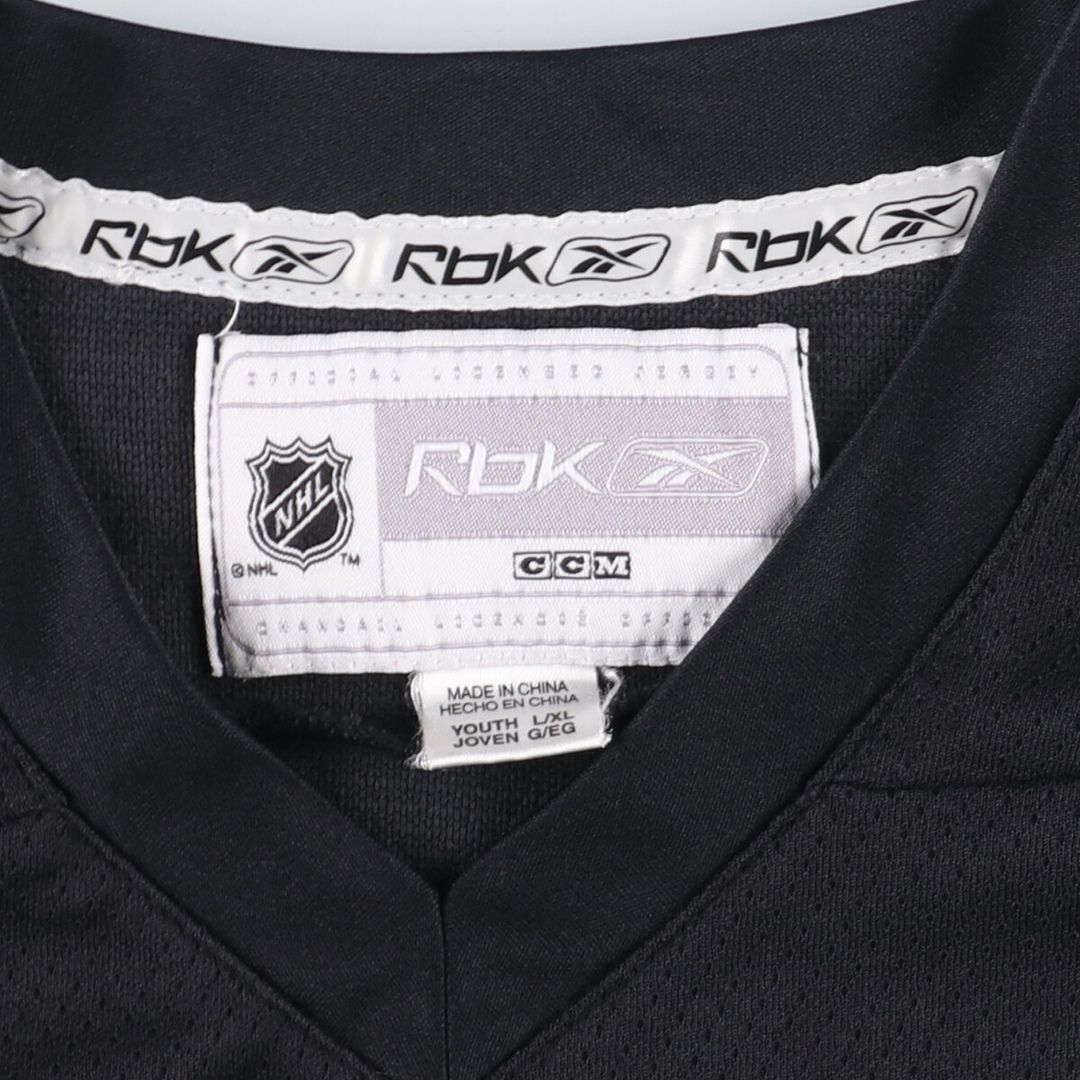 Reebok(リーボック)の古着 リーボック Reebok NHL ANAHEIM DUCKS アナハイムダック Vネック ゲームシャツ ホッケーシャツ レディースXL /eaa354846 レディースのトップス(Tシャツ(半袖/袖なし))の商品写真