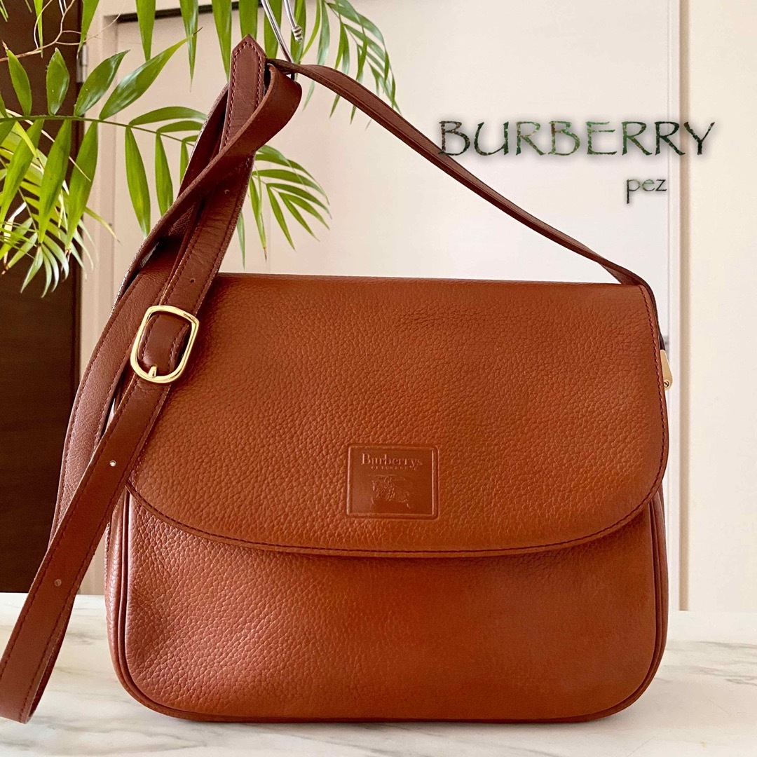 極美品 正規品 BURBERRY バーバリー レザーハンドバッグ-