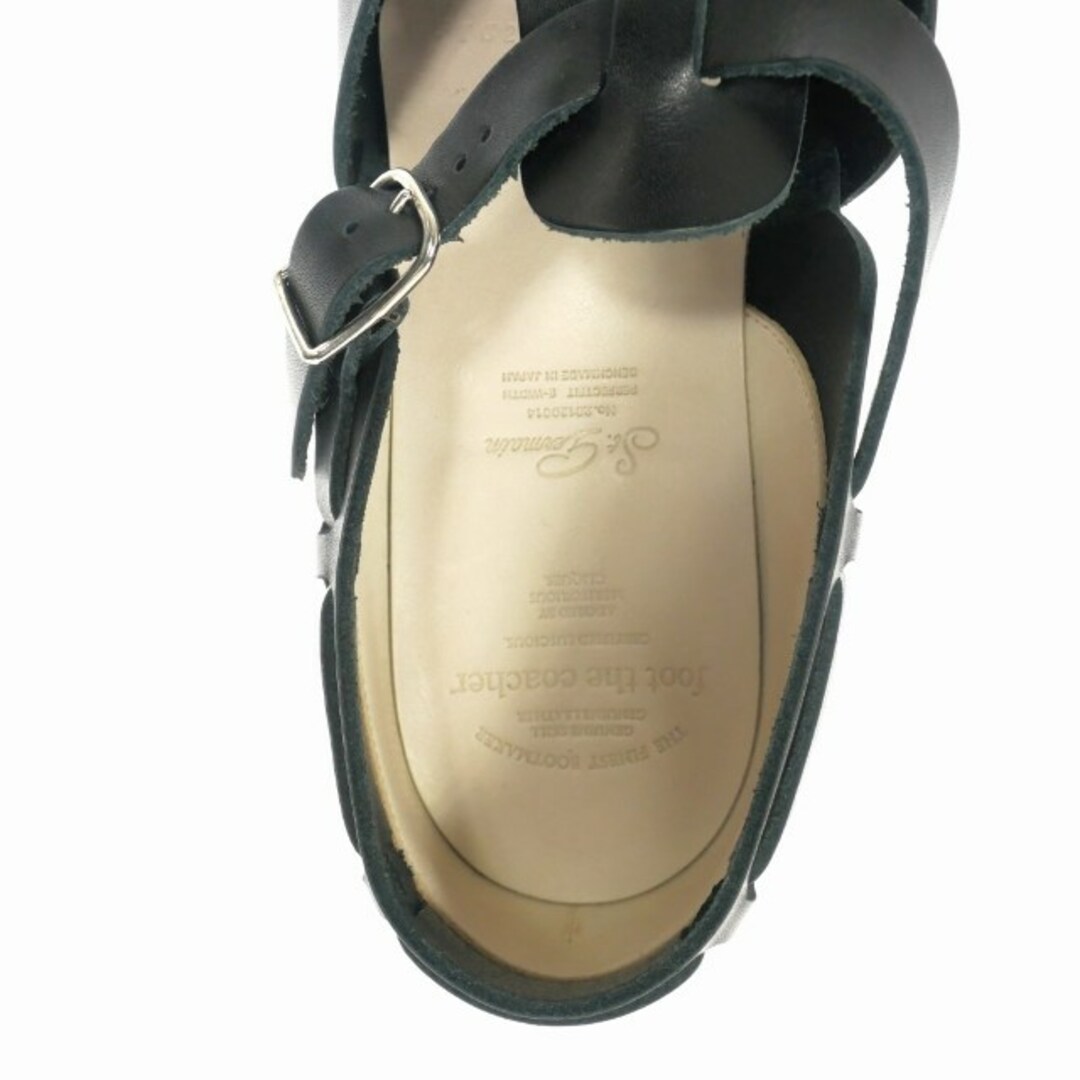 foot the coacher(フットザコーチャー)のフットザコーチャー Tストラップ レザーシューズ 9 ブラック 黒 メンズの靴/シューズ(スリッポン/モカシン)の商品写真