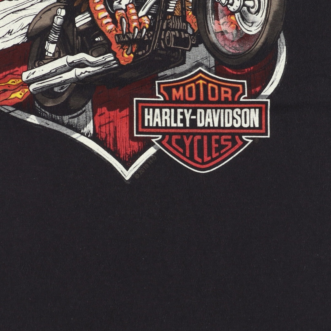 ハーレーダビッドソン Harley-Davidson 鷲柄 イーグル柄 両面プリント モーターサイクル バイクTシャツ メンズS /eaa354566