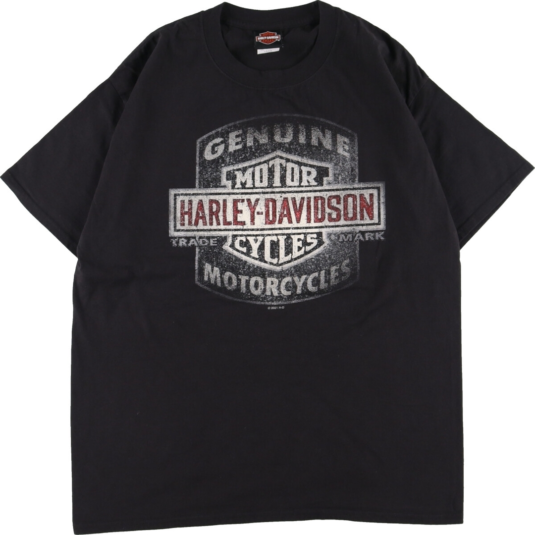 ハーレーダビッドソン Harley-Davidson 両面プリント モーターサイクル バイクTシャツ メンズM /eaa354575