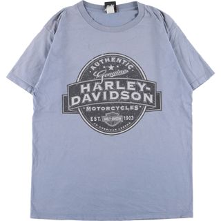 ハーレーダビッドソン(Harley Davidson)の古着 ハーレーダビッドソン Harley-Davidson 鷲柄 イーグル柄 両面プリント モーターサイクル バイクTシャツ メンズL /eaa354405(Tシャツ/カットソー(半袖/袖なし))