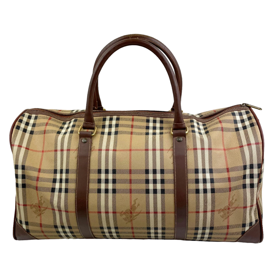 BURBERRY(バーバリー)の良品　Burberry バーバリー ボストンバッグ　ノバチェック PVC 大容量 レディースのバッグ(ボストンバッグ)の商品写真