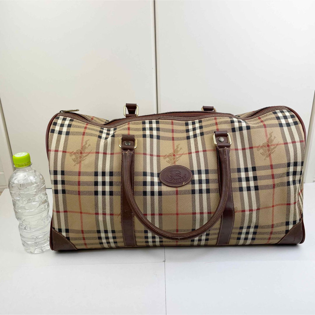 BURBERRY(バーバリー)の良品　Burberry バーバリー ボストンバッグ　ノバチェック PVC 大容量 レディースのバッグ(ボストンバッグ)の商品写真