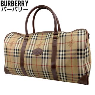 バーバリー(BURBERRY)の良品　Burberry バーバリー ボストンバッグ　ノバチェック PVC 大容量(ボストンバッグ)