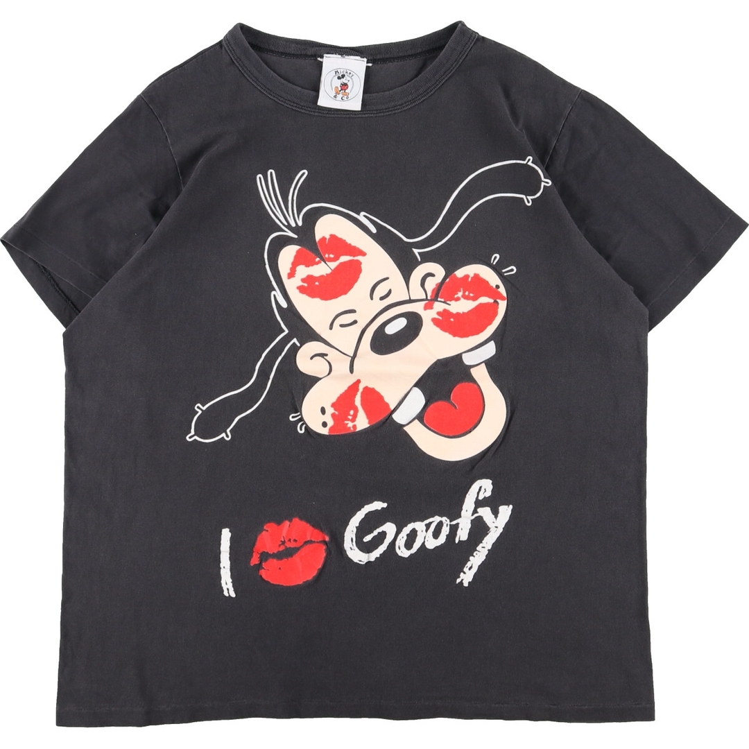 90年代 MICKEY＆CO. GOOFY グーフィー キャラクタープリントTシャツ USA製 メンズL ヴィンテージ /eaa354546