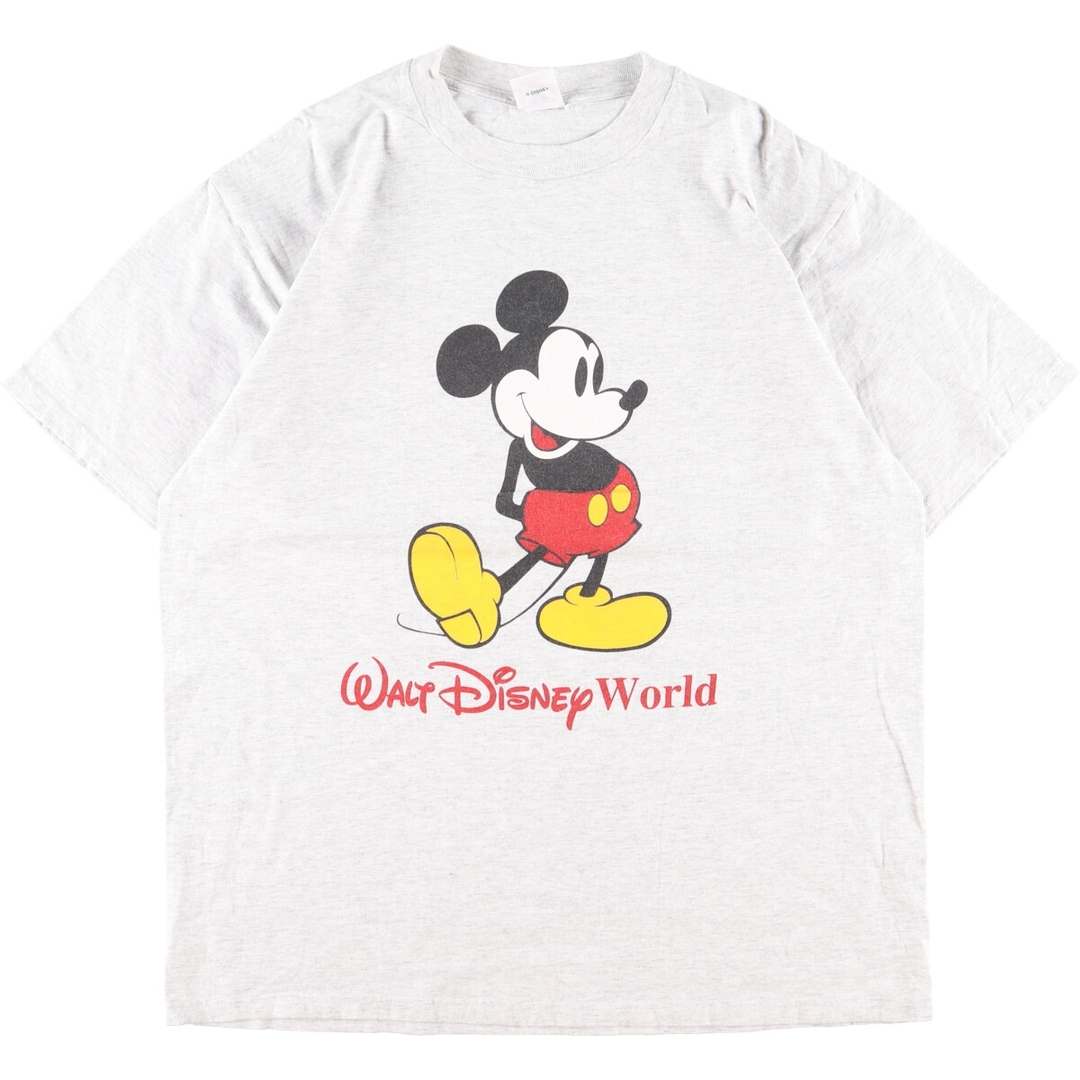 90年代 DISNEY WEAR MICKEY MOUSE ミッキーマウス キャラクタープリントTシャツ USA製 メンズXL ヴィンテージ /eaa354552