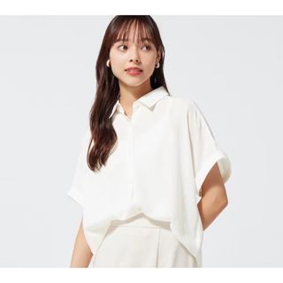 ジーユー(GU)のGU ドレープシャツ XXL 新品(シャツ/ブラウス(半袖/袖なし))