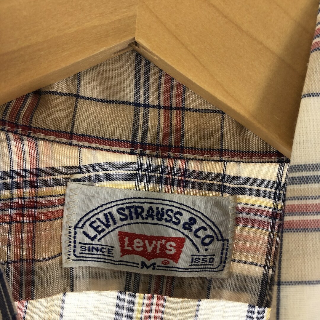 Levi's(リーバイス)の古着 70年代 リーバイス Levi's 長袖 チェックシャツ メンズM ヴィンテージ /eaa354712 メンズのトップス(シャツ)の商品写真