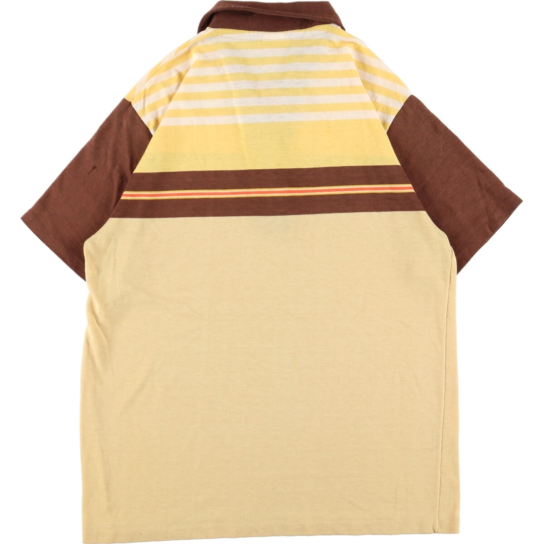 70年代 ジェイシーペニー J.C.Penney 半袖 ボーダー ポロシャツ メンズS ヴィンテージ /eaa349045 1