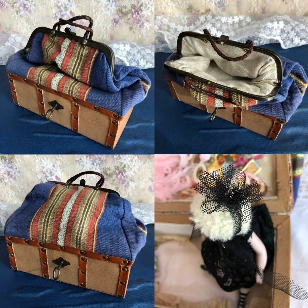 専用 鍵つきトランクバッグに入った**ビスクドール**ミニョネット