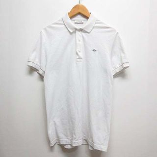 ラコステ(LACOSTE)のラコステ LACOSTE PH539E 半袖 ポロシャツ シルバーワニ 4 白(ポロシャツ)