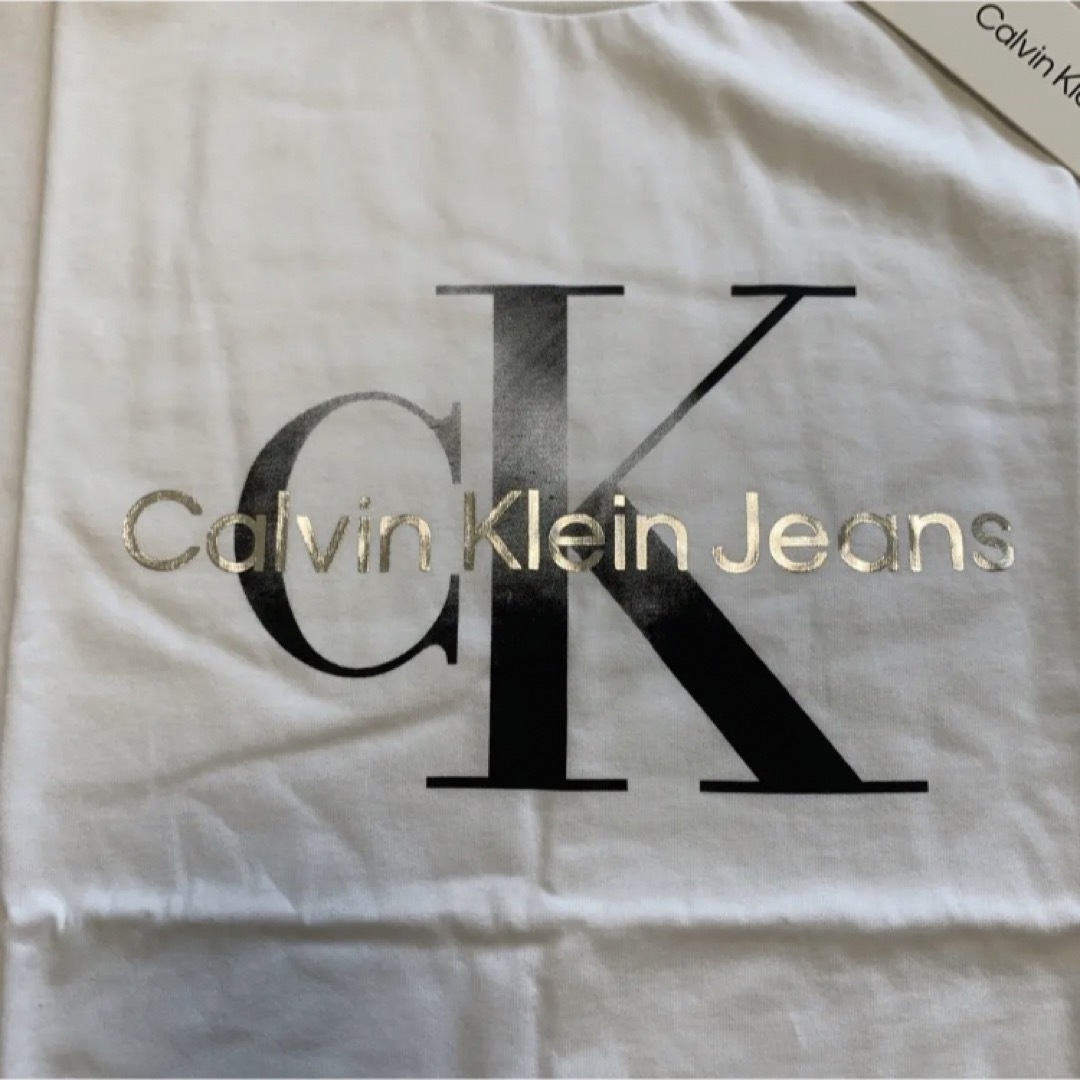 Calvin Klein(カルバンクライン)の【新品】カルバンクライン ロゴ Tシャツ ホワイト L メンズのトップス(Tシャツ/カットソー(半袖/袖なし))の商品写真